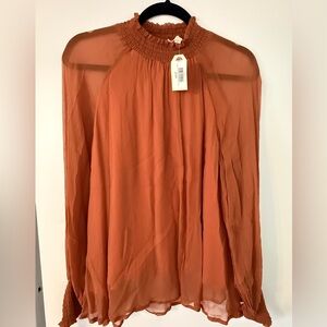 Big sky blouse in Clay size small originally $68 with tags on it